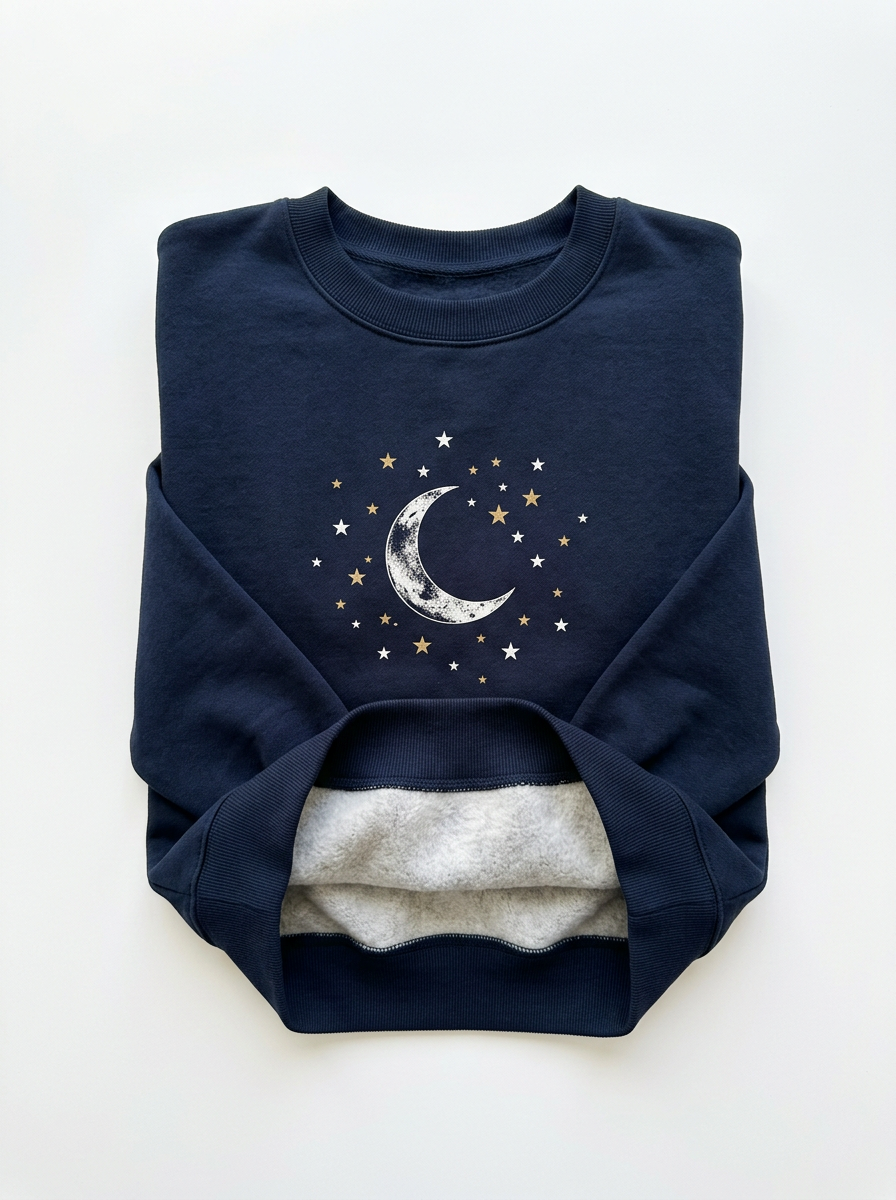 Cote Noir Phantom Crewneck | Luxury Celestial Print Sweatshirt
