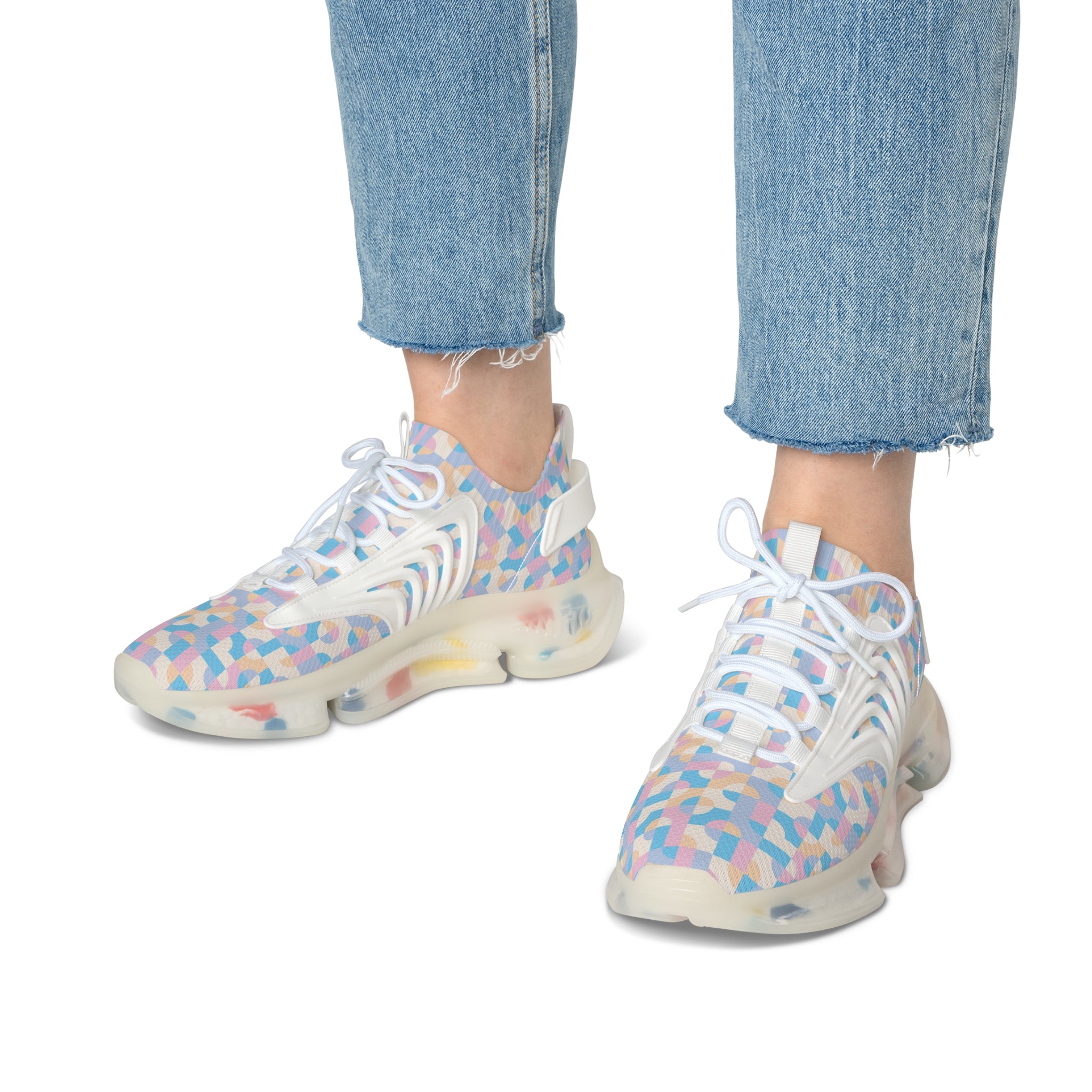 Colorful Women's Mesh Sneakers - Trendy Lightweight Athletic Footwear