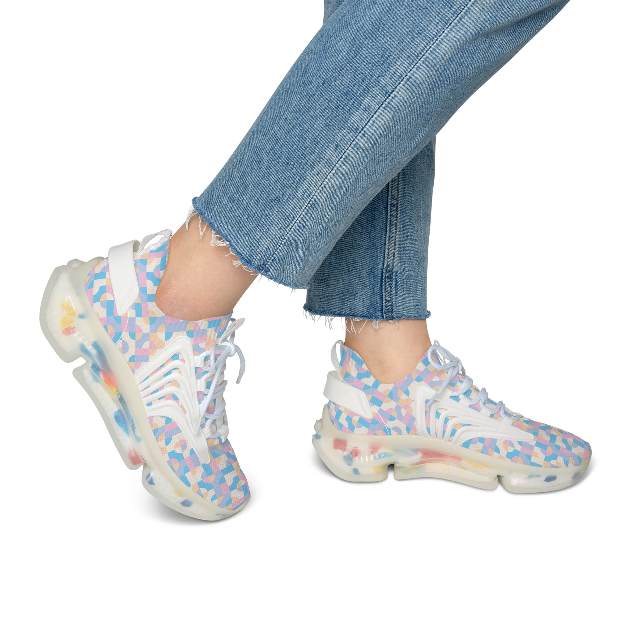 Colorful Women's Mesh Sneakers - Trendy Lightweight Athletic Footwear