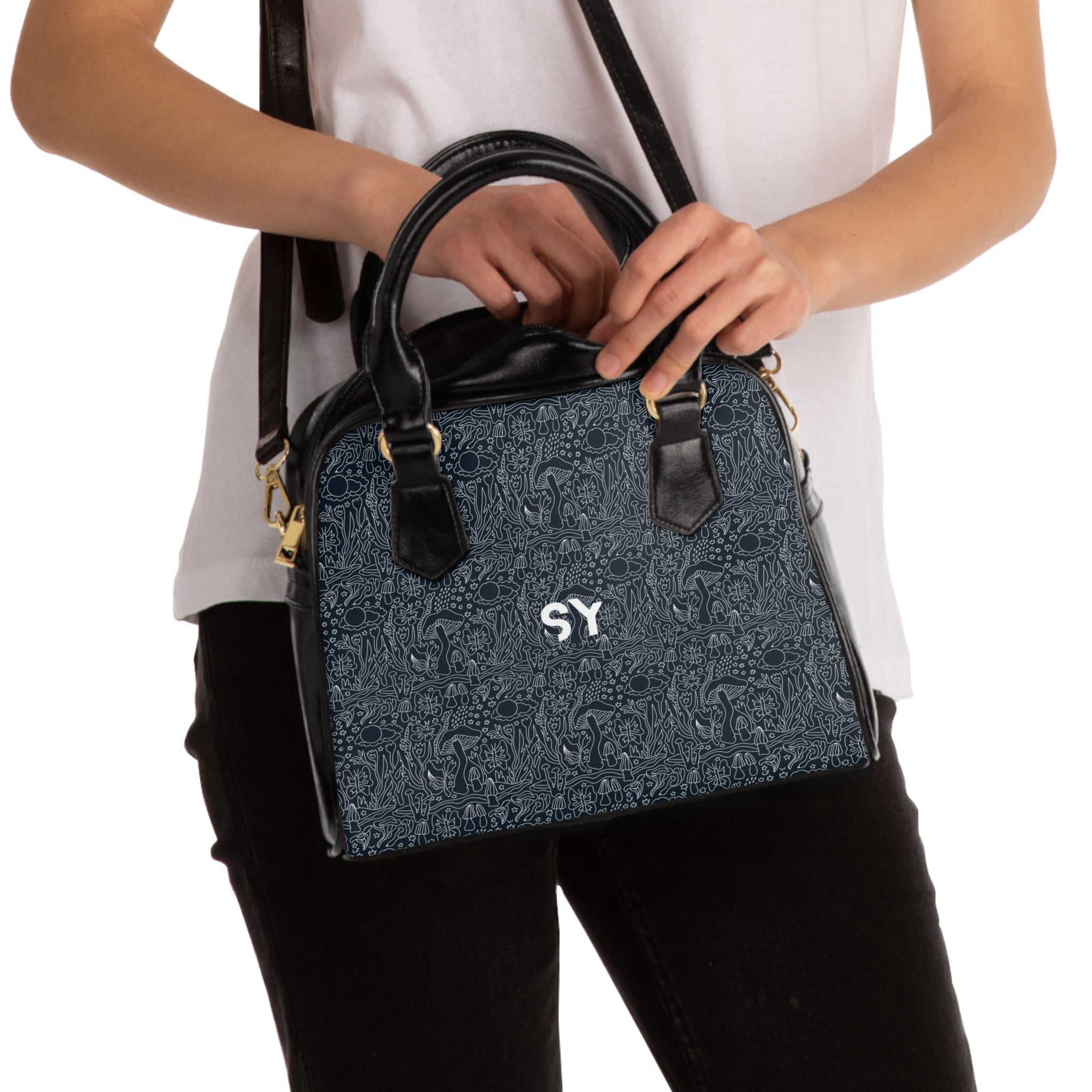 the premier all over print shoulder bag