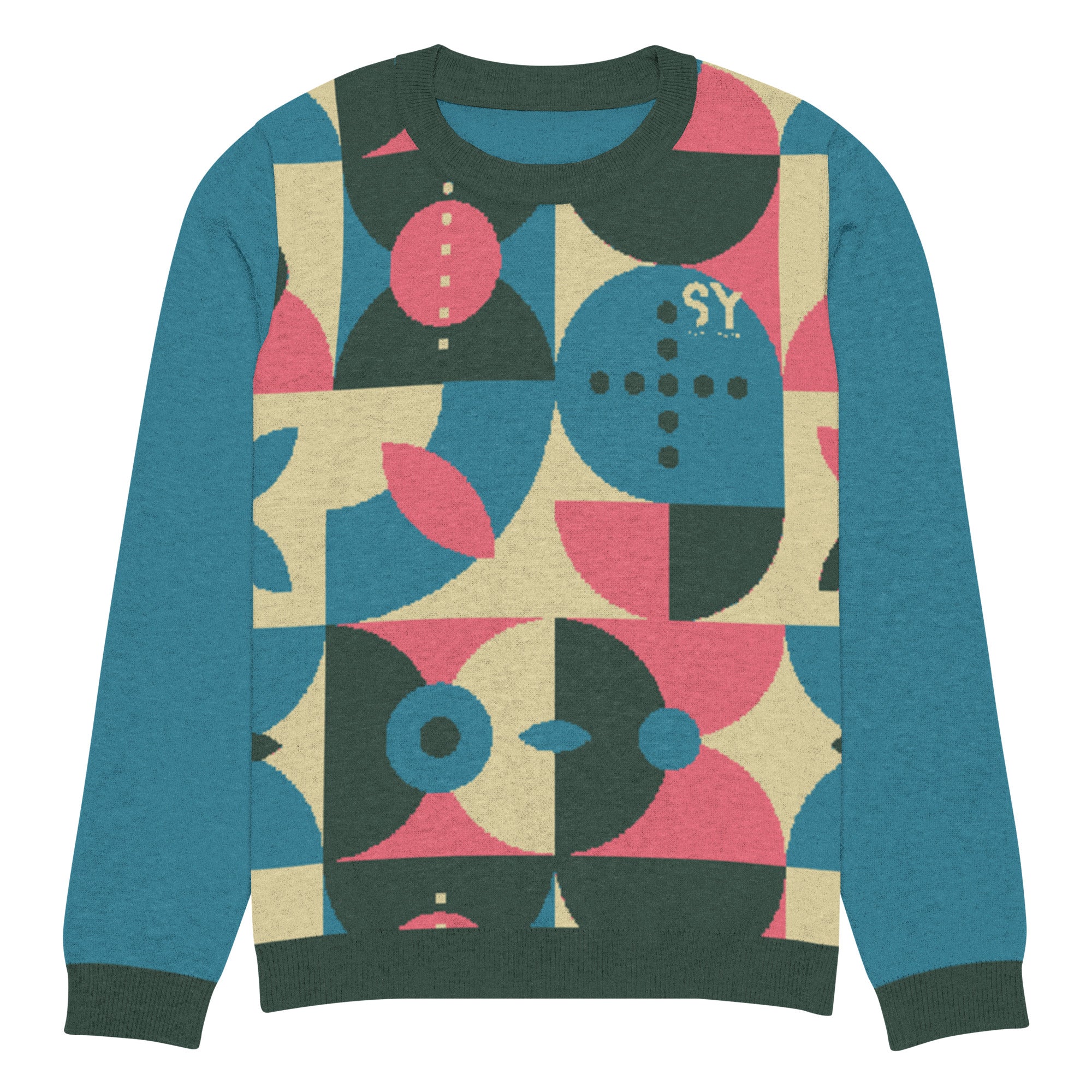 Knitted crew neck sweater